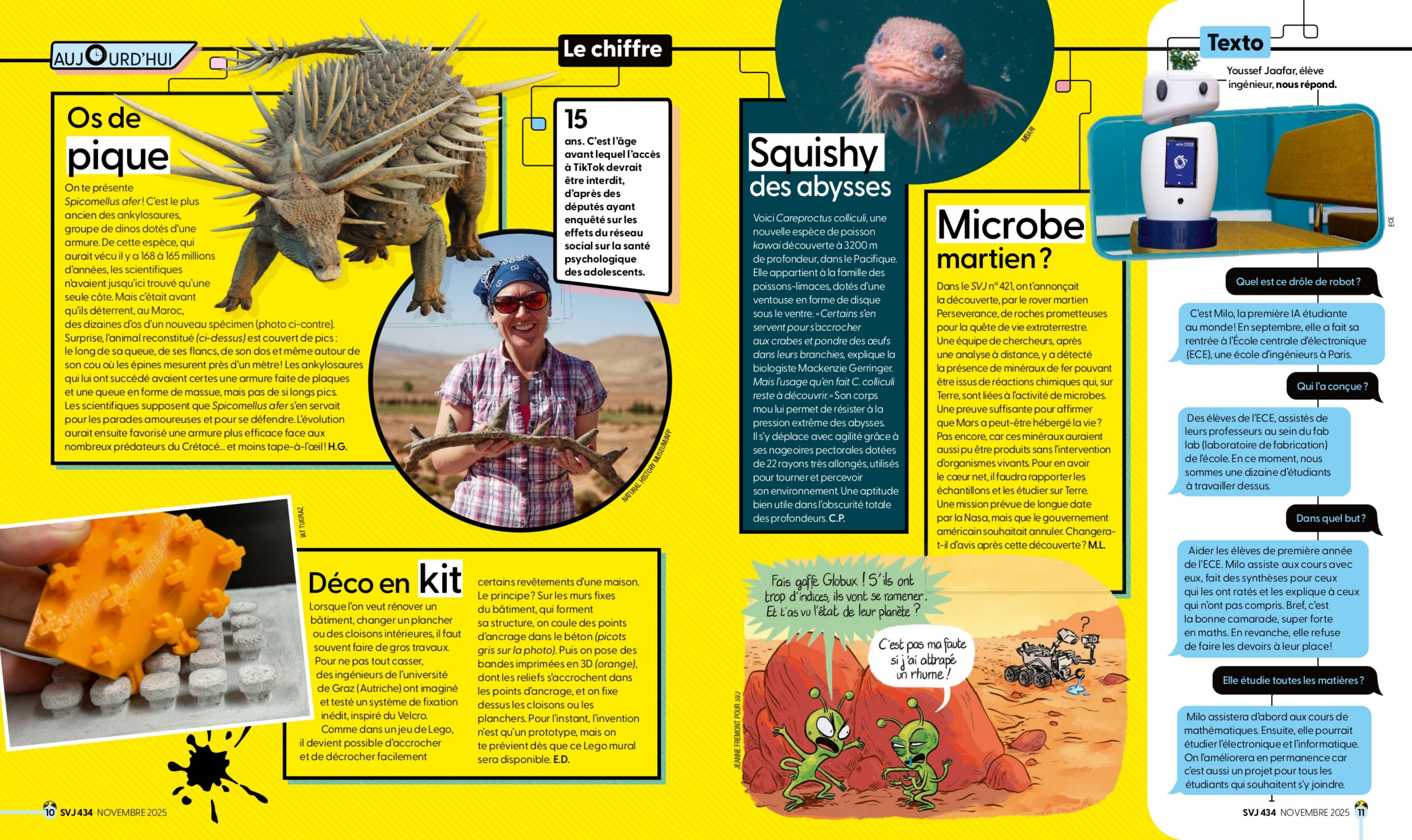 double page Science & Vie Junior